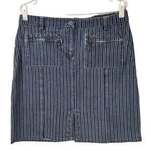 Y2K Starwear Jeans Stripe Denim Skirt
